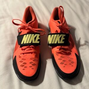 Nike Bright Orange throwing shoes